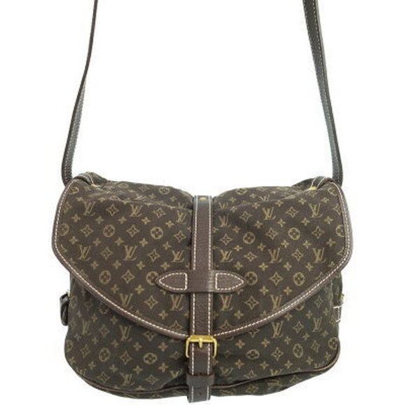 Louis Vuitton Monogram LIn Saumur Shoulder Bag - Picture 1 of 8